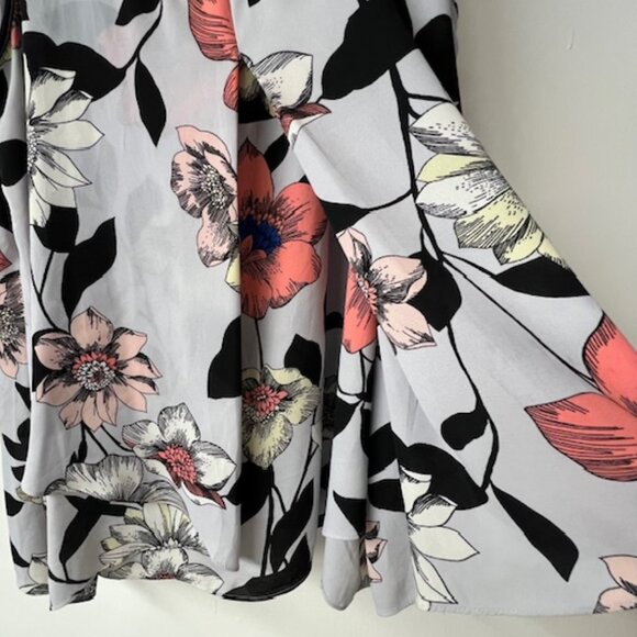 NY Collection Womens Sleeveless Layered Blouse Floral Print Size 1X - Picture 4 of 8
